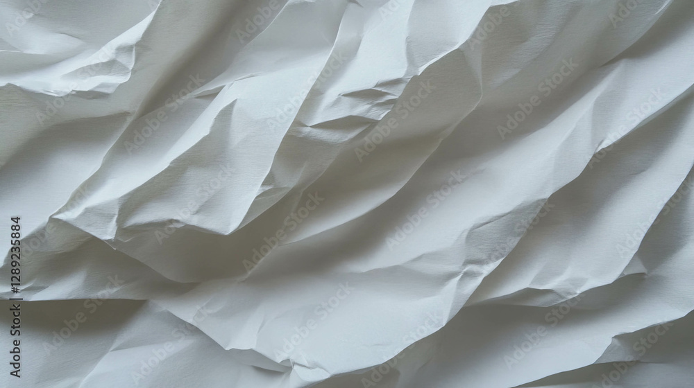 Poster Abstract texture of widely spaced ribbed grey paper with folded patterns for creative design