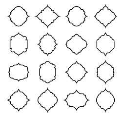 Arabian mosque window decoration outline package