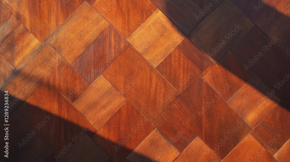 Aufkleber intricate geometric patterns on carved wooden texture for interior design