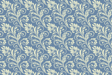 Floral Decorative Seamless Pattern Vector Illustration Background