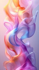 Fototapeta premium Colorful Abstract Flowing Textures with Soft Gradient Effects