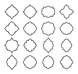 Arabian mosque window decoration outline package