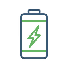 Battery Energy Saving Icon Vector Art Illustration for Power and Technology