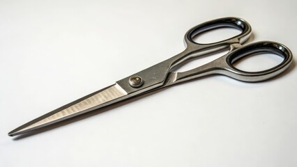 Obraz premium Steel Scissors on White Background