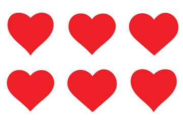 Red heart icon vector