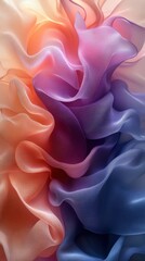 Obraz premium Colorful Flowing Fabric Texture in Soft Pastel Tones and Patterns