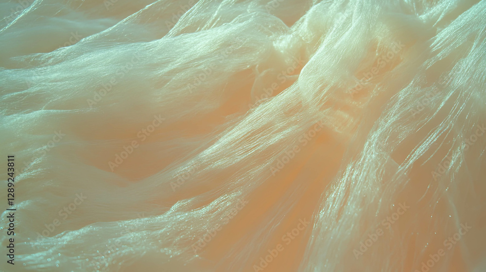 Poster silky threads on wood texture with gentle light for elegant background design