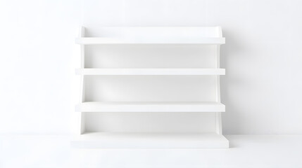 3d White Empty Product Display For Supermarket Mockup on white backdrop