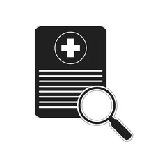 Medical Records Analysis Icon and Healthcare Data Review