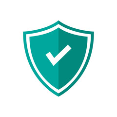 Green Shield Icon with Checkmark Representing Security and Verified Trust