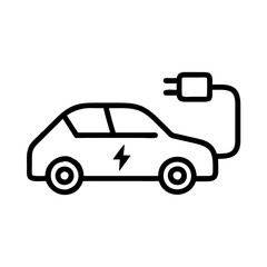 Electric Car Icon Set Vector Art Illustration for Eco-Friendly Transportation and Automotive Design