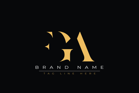 FGA abstract letter logo design. This logo is designed by three abstract letters.