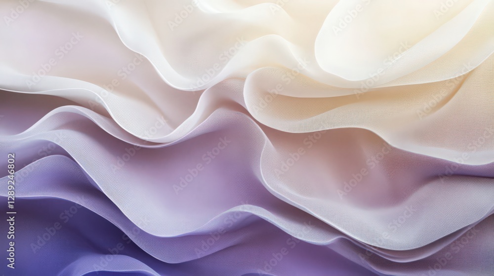 Poster elegant flowing fabric with a soft gradient of colors for background use