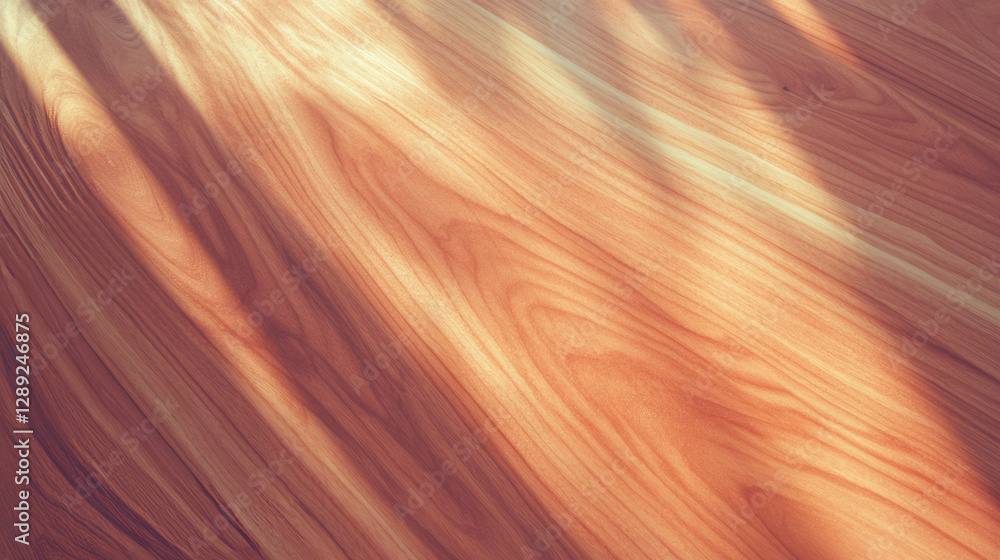 Poster natural cherry wood texture with subtle grains and rays for design and craft projects