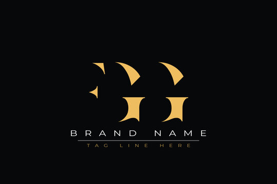 FGG abstract letter logo design. This logo is designed by three abstract letters.