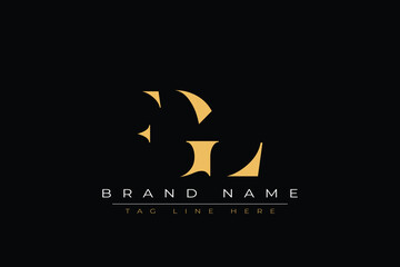FGL abstract letter logo design. This logo is designed by three abstract letters.