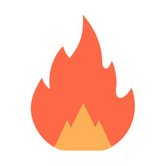 Fire Forest Fire Icon Vector Art Illustration for Safety and Environmental Awareness