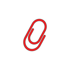 Paper clip outline icons, minimalist vector illustration, simple concept, isolated on transparent background. attachment or attaching file documents or links vector icons. eps file 8.