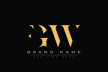 FGW abstract letter logo design. This logo is designed by three abstract letters.