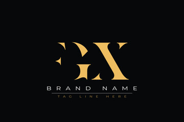 FGX abstract letter logo design. This logo is designed by three abstract letters.