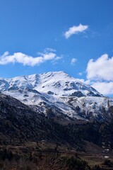 Fototapeta premium Snowy mountain landscape. High quality photo