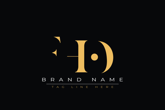 FHO abstract letter logo design. This logo is designed by three abstract letters.