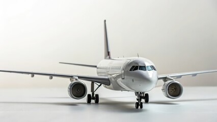 Naklejka premium Airplane Model on White Background
