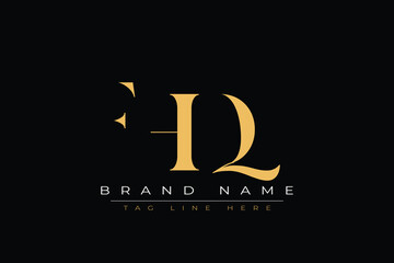 FHQ abstract letter logo design. This logo is designed by three abstract letters.