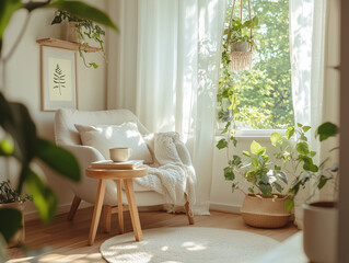 Scandinavian Serenity: Bright and Natural Dining Space