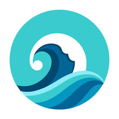 Ocean Wave Marine Conservation Icon Set Vector Art Illustration for Environmental Design