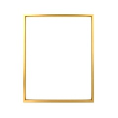 Rectangular minimalist gold frame with a sleek design, ideal for modern decor and displaying artwork or photos. Perfect Any Project.