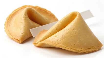 Fortune Cookies on White Background