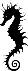 seahorse illustration silhouette