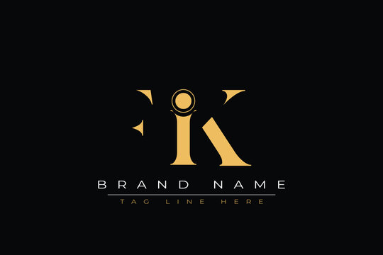 FIK abstract letter logo design. This logo is designed by three abstract letters.