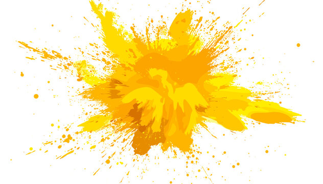 vector explosion yellow, isolated on white, yellow splash, colorful burst, abstract yellow, dynamic explosion, isolated PNG, yellow energy, vivid design, color splash