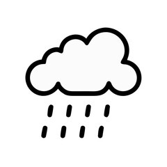 Rain Cloud Icon Vector Art Illustration Design for Weather and Forecast Graphics