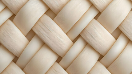 Woven beige texture, close-up detail, background blur
