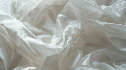 Obraz premium bed with white clean linen