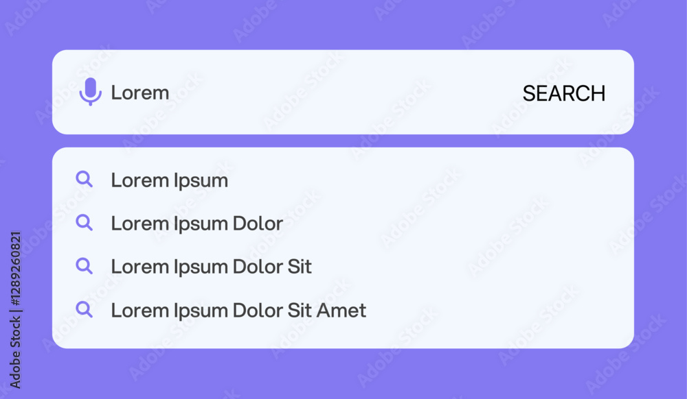 Poster search bar ui. Internet browser search bar frame. Search engine for UI UX design and web browser template. Simple search bar as part of user interface design. Vector illustration.