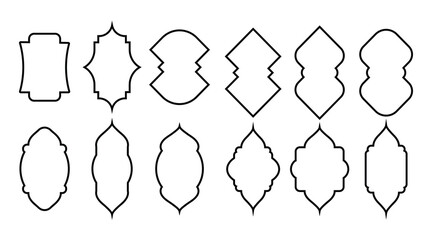 Fototapeta premium Decorative window shape outline design
