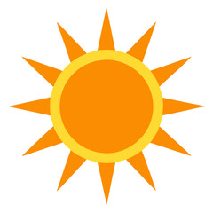 Sun Icon Vector Art Illustration – Bright and Modern Design for Summer, Nature, and Weather