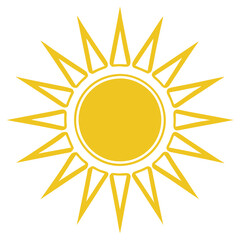 Sun Icon Vector Art Illustration – Bright and Modern Design for Summer, Nature, and Weather