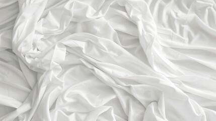 Obraz premium bed with white clean linen