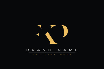 FKP abstract letter logo design. This logo is designed by three abstract letters.