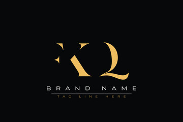 FKQ abstract letter logo design. This logo is designed by three abstract letters.