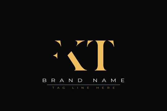 FKT abstract letter logo design. This logo is designed by three abstract letters.