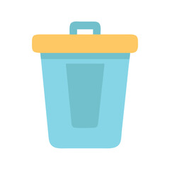 Trash Bin Icon – Waste Management Vector Art Illustration Design for Cleanliness and Recycling