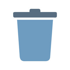 Trash Bin Icon – Waste Management Vector Art Illustration Design for Cleanliness and Recycling