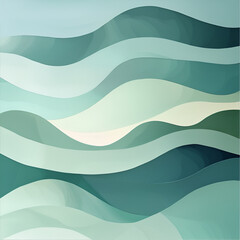 Subtle Serenity: Abstract pastel green waves create a calming, minimalist landscape.  The soft, flowing forms evoke feelings of tranquility and peace. A perfect visual meditation.