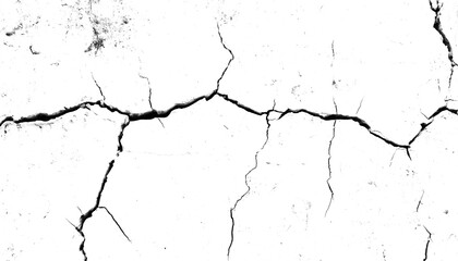 Fototapeta premium Abstract cracked concrete texture on a transparent background. isolated background.